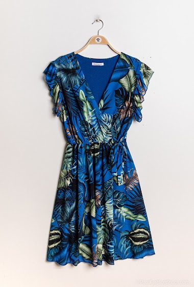 Wholesaler Laura & Laurent - Tropical printed wrap dress
