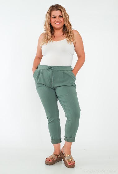 Wholesaler LAURA PARIS (MKL) - Super stretchy pants with front pleats
