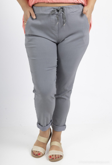 Grossiste LAURA PARIS (MKL) - Pantalon taille élastique 7/8e super stretch