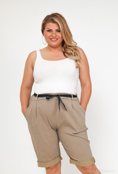 Wholesaler LAURA PARIS (MKL) - High waisted bermuda with removable waistband