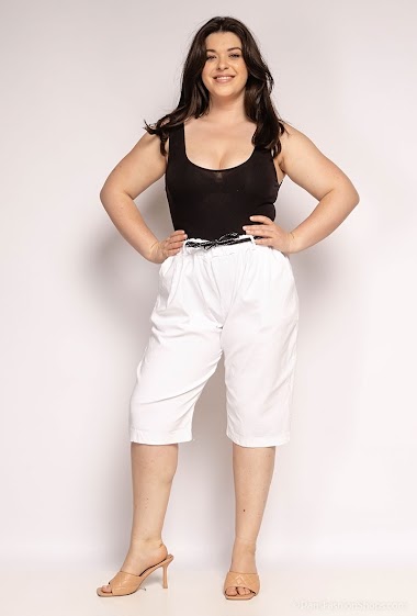 Wholesalers LAURA PARIS (MKL) - High waisted bermuda with removable waistband