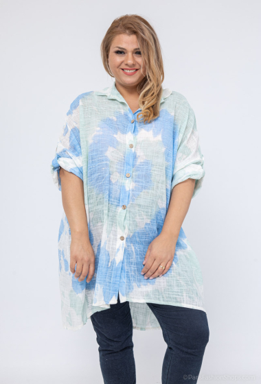 Wholesaler LAURA PARIS (MKL) - Tie & dye cotton shirt