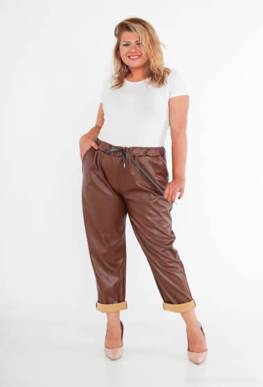 Wholesaler LAURA PARIS (MKL) - Imitation leather pants
