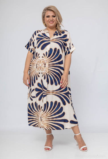 Wholesaler LAURA PARIS (MKL) - Printed fluid long viscose dress