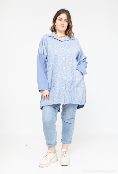 Wholesaler LAURA PARIS (MKL) - Long buttoned sweatshirt