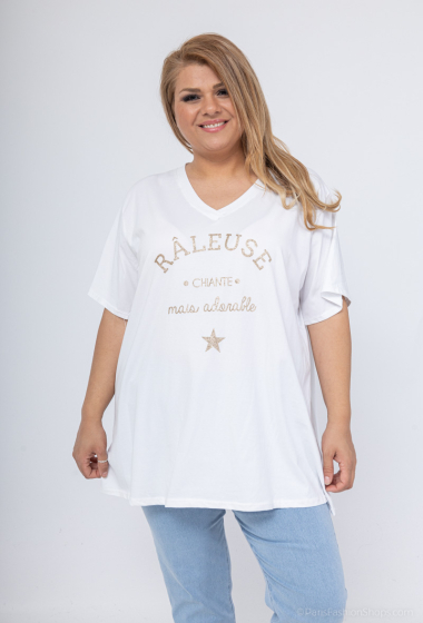 Grossiste LAURA PARIS (MKL) - T-shirt coton "Raleuse"