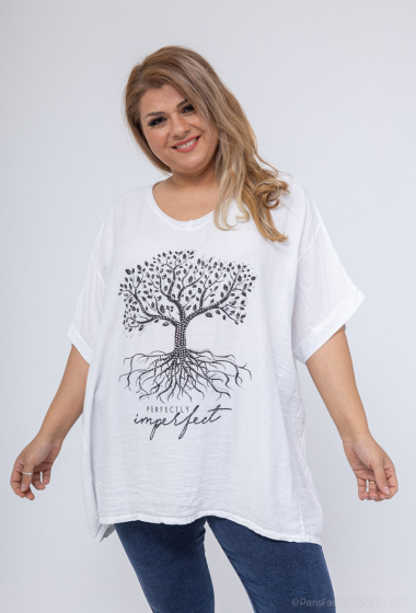 Wholesaler LAURA PARIS (MKL) - Printed tunic with the tree of life