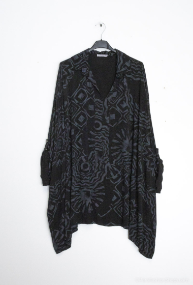 Wholesaler LAURA PARIS (MKL) - Oversized printed tunic/ poncho