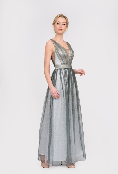 Wholesaler Lautinel - Evening dress in shiny tulle