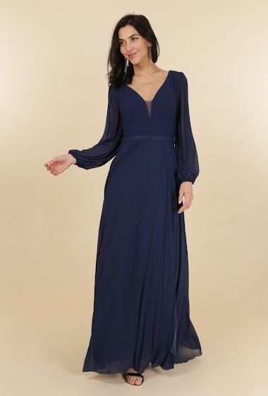 Wholesaler Lautinel - Evening dress with sleeves