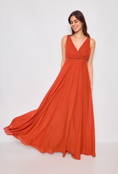 Wholesaler Lautinel - Evening dress with shiny fabrics