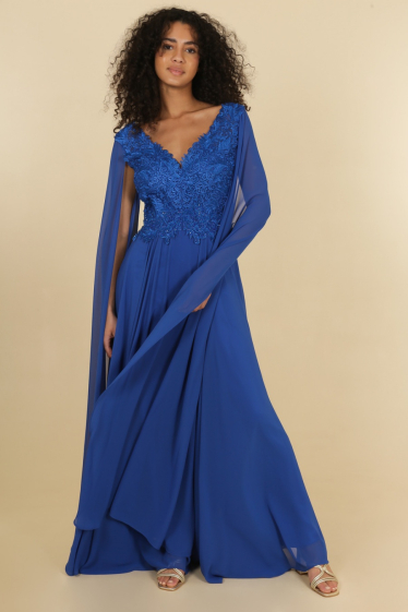 Wholesaler Lautinel - Evening dress with long sleeves