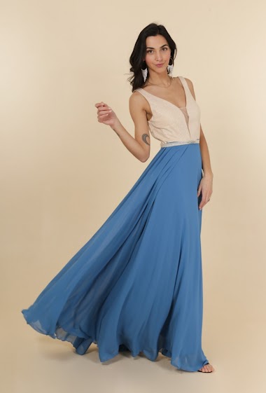 Wholesaler Lautinel - Two-tone evening dress