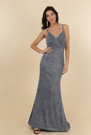 Wholesaler Lautinel - Shiny Backless Evening Dress