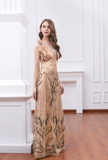 Wholesaler Lautinel - Embroidered evening dress