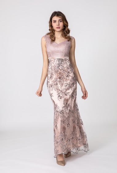 Wholesaler Lautinel - Embroidered evening dress