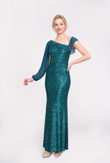 Wholesaler Lautinel - One-sided sleeve evening dress