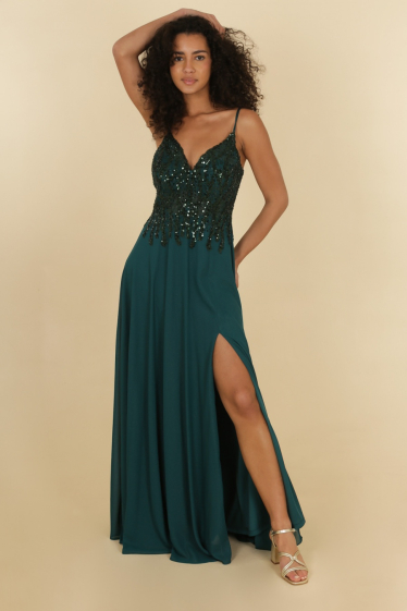 Wholesaler Lautinel - Long evening dress with thin straps