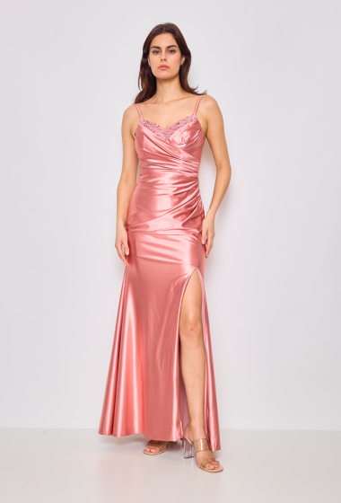 Wholesaler Lautinel - Long tight evening dress with stress