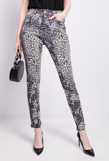 Grossiste Le Lys - Pantalon à motif léopard