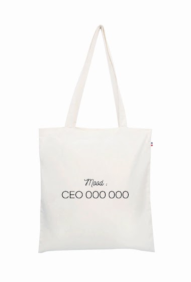 Grossiste Le Tote-bag Français - Mood CEO OOO OOO