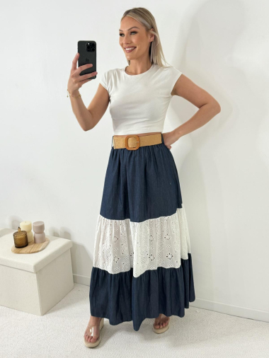 Wholesaler Léa-J - Bi-material skirt