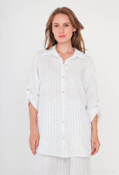 Wholesaler Léa & Luc - Striped linen shirt