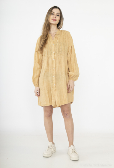Wholesaler Léa & Luc - Shirt dress with lace front