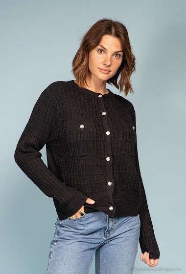 Wholesaler Léa & Luc - Buttoned cardigan with pockets
