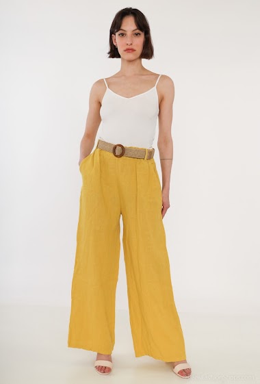 Wholesaler Léa & Luc - Linen pants with belt