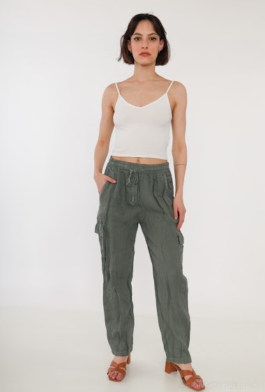 Wholesaler Léa & Luc - Linen pants with pockets