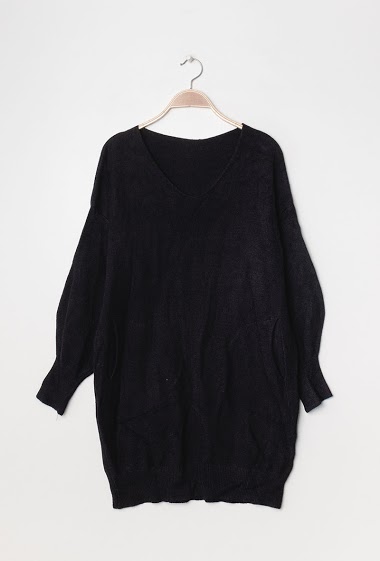 Wholesaler Léa & Luc - Long sweater with pockets