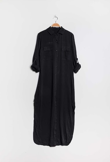 Wholesaler Léa & Luc - Shirt dress with side splits