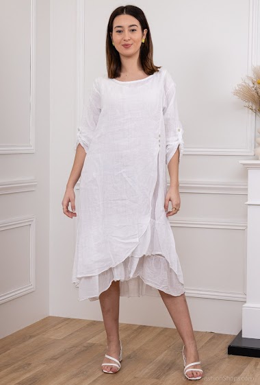 Wholesaler Léa & Luc - Linen dress with cotton lining
