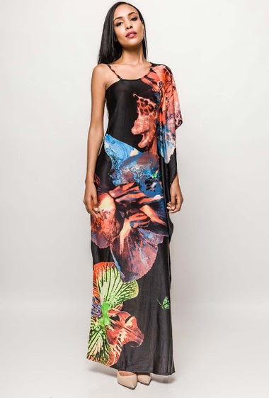 Wholesaler Léa & Luc - Asymmetric printed dress
