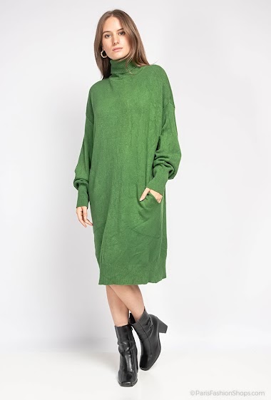 Wholesaler Léa & Luc - Sweater dress with turtle neck