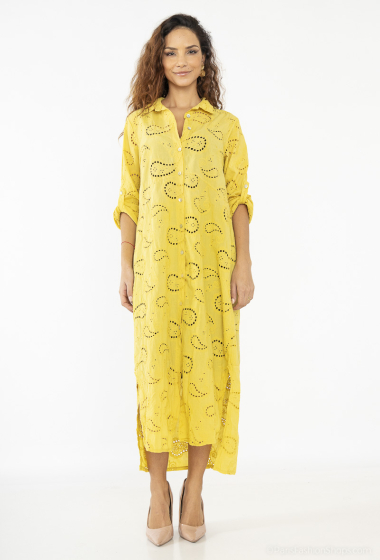 Wholesaler Léa & Luc - Long embroidered shirt dresses