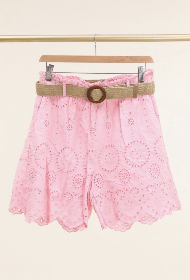 Wholesaler Léa & Luc - English embroidery cotton shorts