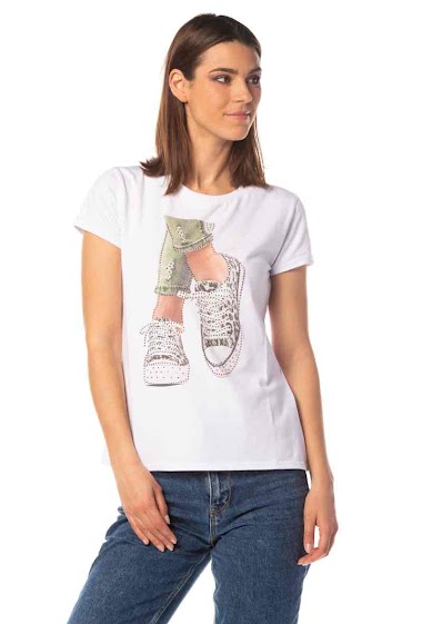 Wholesaler Léa & Luc - Printed cotton T-shirt
