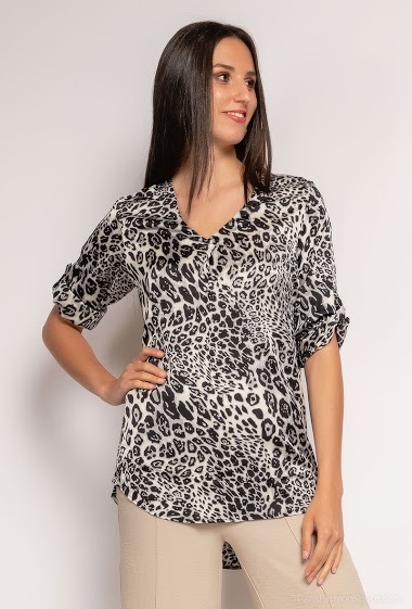Großhändler Leana Mode - Leopard print blouse