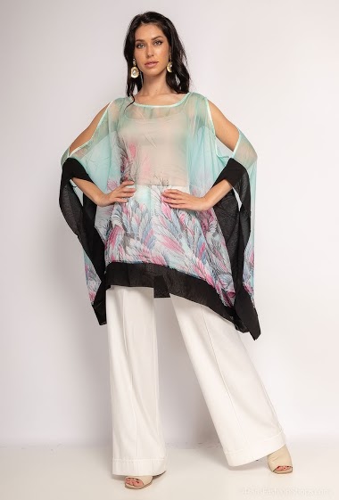 Wholesaler Leana Mode - Transparent printed blouse