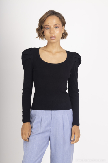 Wholesaler Leana Mode - Long puff sleeve top