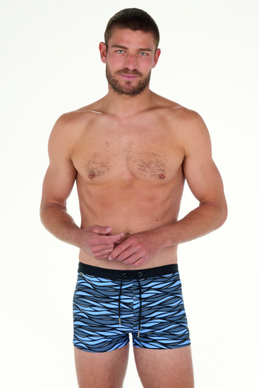 Wholesaler LEMON BAY by France Denim - Aop Waves Swim Boxer Shorts