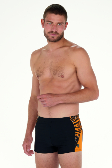 Wholesaler LEMON BAY by France Denim - Abstract Side Print Swim Boxer Shorts