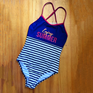 Wholesaler LEMON BAY - Striped Pattern 1-Piece Swimsuit