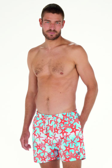 Mayorista LEMON BAY by France Denim - Shorts de baño Aop con diseño de estrella de mar
