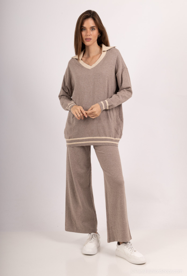 Grossiste Les Bonnes Copines - Ensemble pull et pantalon