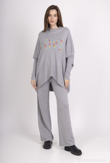 Grossiste Les Bonnes Copines - Ensemble pull et pantalon