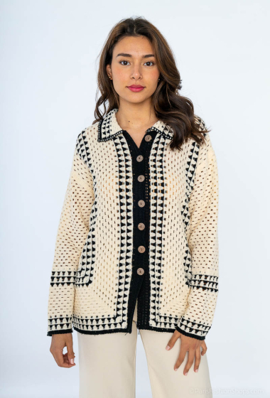 Wholesaler Les Bonnes Copines - Multi colored crochet vest