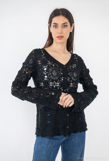 Wholesaler Les Bonnes Copines - Buttoned crochet vest